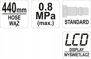Pyöräpumppu, digitaalinen, 0,8 MPa YT-23702 hinta ja tiedot | Yato Kodin remontointi | hobbyhall.fi