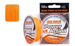 Punottu siima AKARA Power Action X-4 Orange 135m hinta ja tiedot | Siimat | hobbyhall.fi