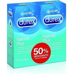 Kondomit Durex Natural Plus, 24 kpl. hinta ja tiedot | Kondomit | hobbyhall.fi