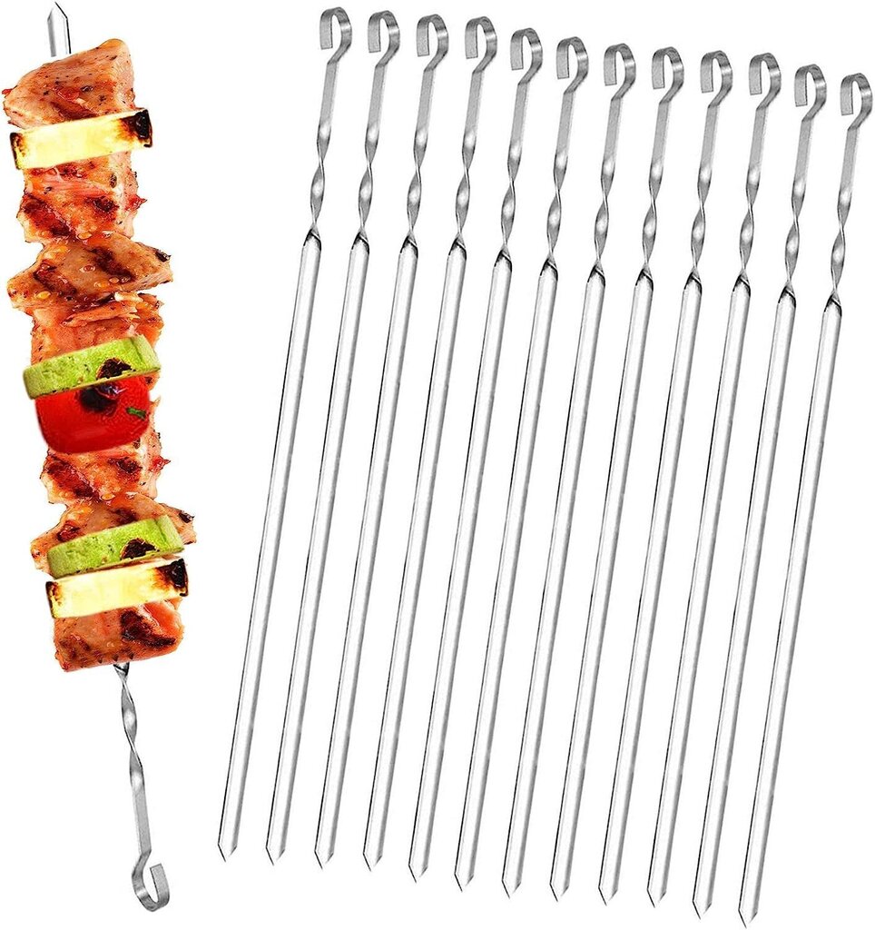 HomeAlexa 20 Piece Grill -vartaat, Grill Kabob -varta 37,5 cm ruostumattomasta teräksestä valmistettu pitkät vartaat Schaschlik Skewers -lihan vartaat nuotio- tai grillikuorelle hinta ja tiedot | Grillitarvikkeet ja -välineet | hobbyhall.fi