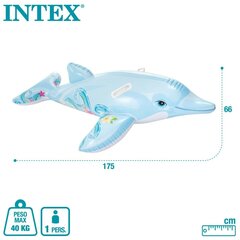 Ilmatäytteinen allasfiguuri Intex, 175x38x66cm, sininen hinta ja tiedot | Puhallettavat vesilelut ja uima-asusteet | hobbyhall.fi