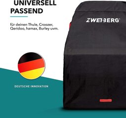 Zweiberg® -taitollinen autotalli polkupyörän perävauneille Universal Vahva ja vedenpitävä kannen sadesuojaus UV -suojauksella, Easyemoval, SmartPack hinta ja tiedot | Polkupyörän peräkärryt | hobbyhall.fi