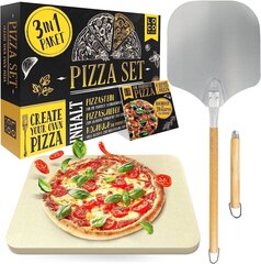 Loco Bird Pizzastein uuni- ja kaasugrillille, mukaan lukien Pizza Slide - 3 Set - Pizza -kivi suorakaiteen muotoinen Cordieritista rapeaa pizzakappaleita, kuten italia, pizzabaari ja reseptikirja hinta ja tiedot | Grillitarvikkeet ja -välineet | hobbyhall.fi