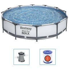 Allassetti Bestway Steel Pro MAX, 366x76cm, suodattimella hinta ja tiedot | Uima-altaat | hobbyhall.fi