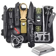 18-in-1 Survival Kit selviytymispakkaus hinta ja tiedot | Muut retkeilyvarusteet | hobbyhall.fi