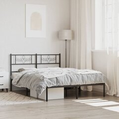 Sängynrunko vidaXL, 135x190 cm, musta hinta ja tiedot | Sängyt | hobbyhall.fi