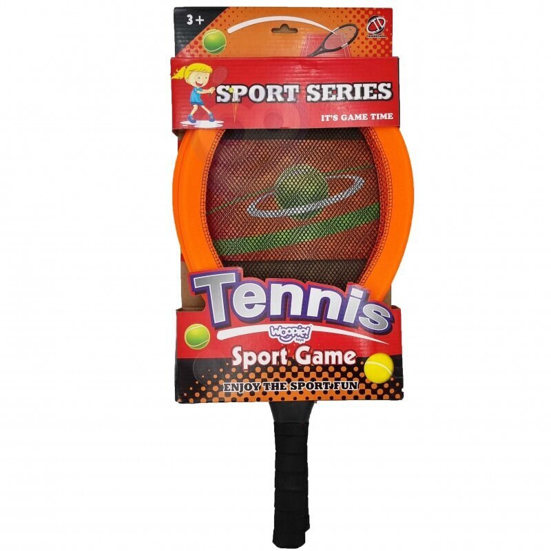 Lasten tennismailasetti pallon kanssa, Woopie, oranssi hinta ja tiedot | Pihapelit ja ulkopelit | hobbyhall.fi