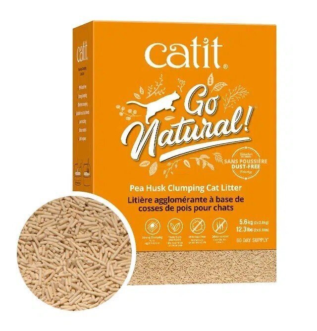 Catit Go Natural! Pellettihiekka, vanilja 2 x 2,8 kg hinta ja tiedot | Kissanhiekka | hobbyhall.fi