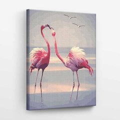 Maalaa numeroittain Flamingopari Tapymas.lt 40x50 cm hinta ja tiedot | Maalaa numeroiden mukaan | hobbyhall.fi