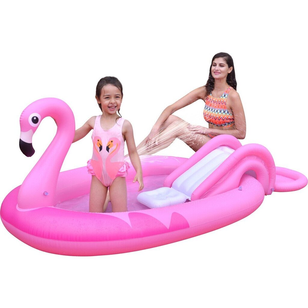 Lasten allas liukumäellä 213x123x78 cm, flamingo hinta ja tiedot | Uima-altaat | hobbyhall.fi