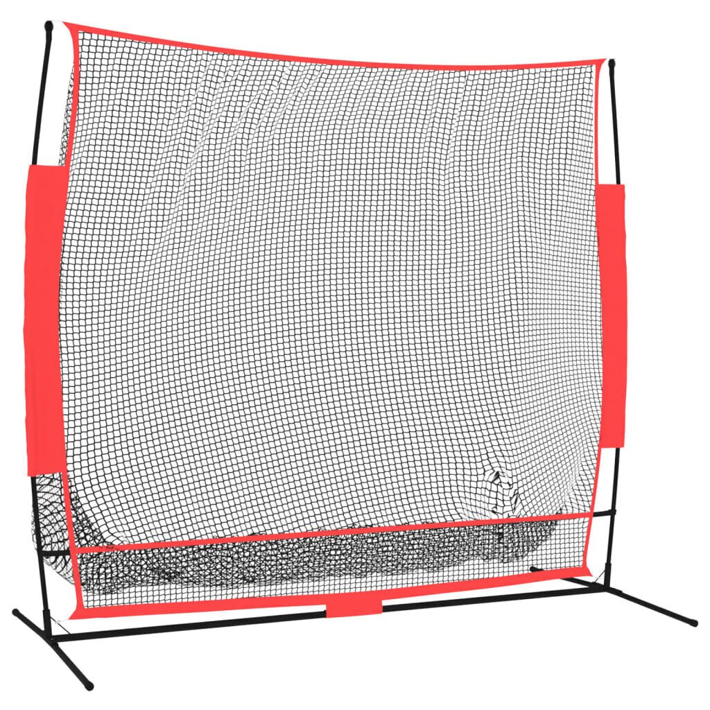 vidaXL Kannettava pesäpalloverkko mustapunainen 215x107x216 cm hinta ja tiedot | Baseball | hobbyhall.fi