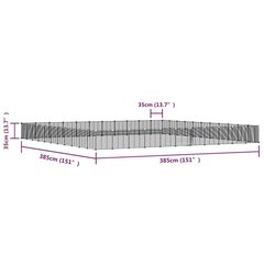 vidaXL 44-paneelinen lemmikkihäkki ovella, musta 35x35 cm teräs hinta ja tiedot | Pieneläinten häkit ja tarvikkeet | hobbyhall.fi