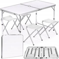 EXPANDABLE FOLDABLE TABLE, GARDEN CATERING, TOURIST BANQUET, 120 cm hinta ja tiedot | Retkeilyvarusteet | hobbyhall.fi