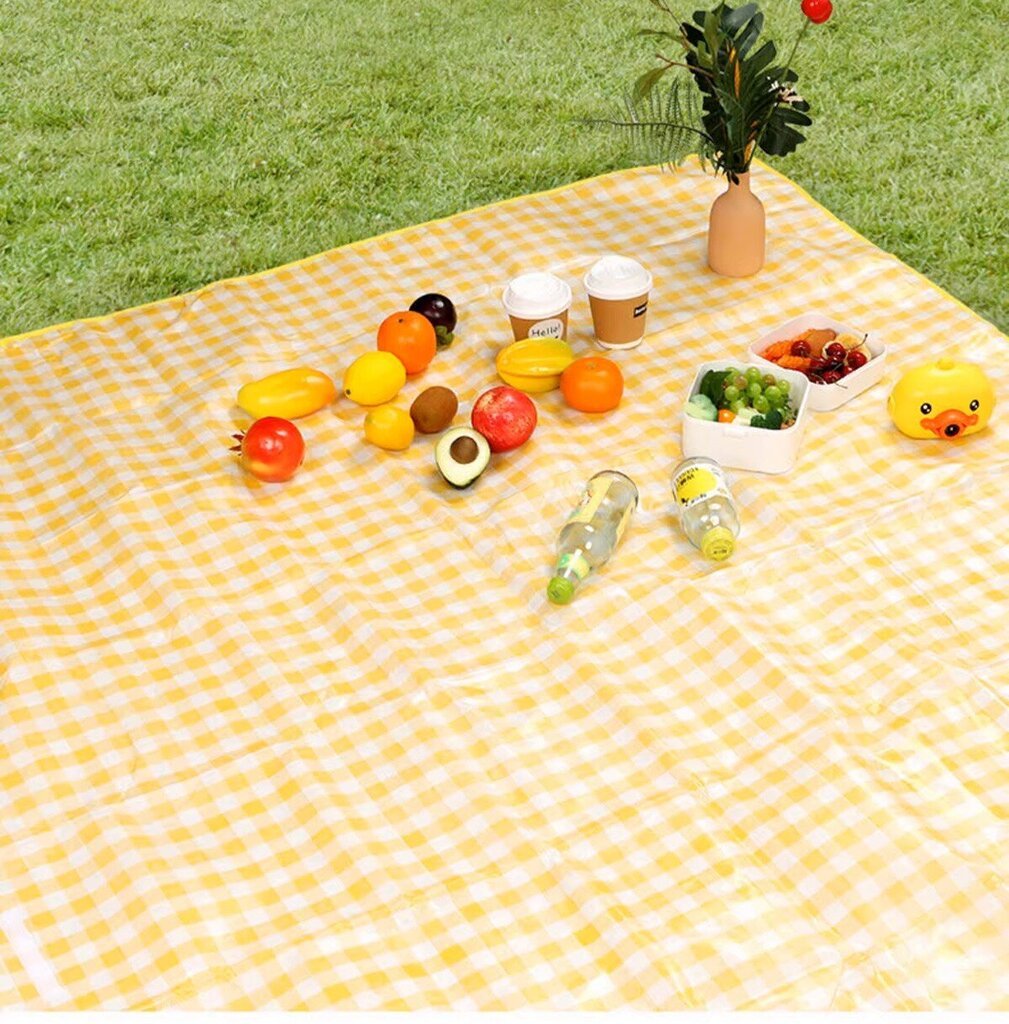 piknik-matto 200 x 200 cm, keltainen hinta ja tiedot | Muut retkeilyvarusteet | hobbyhall.fi