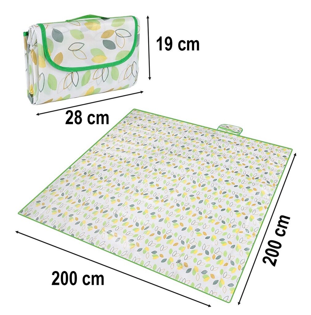 piknik-matto 200 x 200 cm, valkoinen hinta ja tiedot | Muut retkeilyvarusteet | hobbyhall.fi