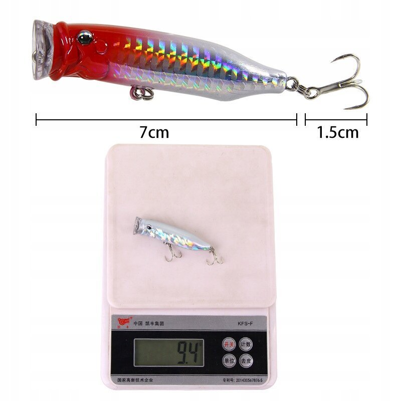 Wobbler SZCZUPAK Whopper Flopper Popper 9.4g 7cm B hinta ja tiedot | Vieheet ja uistimet | hobbyhall.fi