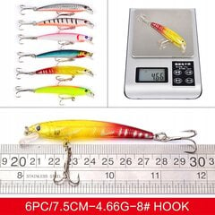 Wobblersarja HAPPY SANDAK OOKOŃ LURE 43kpl 4-8g 4.5-10cm varten hinta ja tiedot | Vieheet ja uistimet | hobbyhall.fi