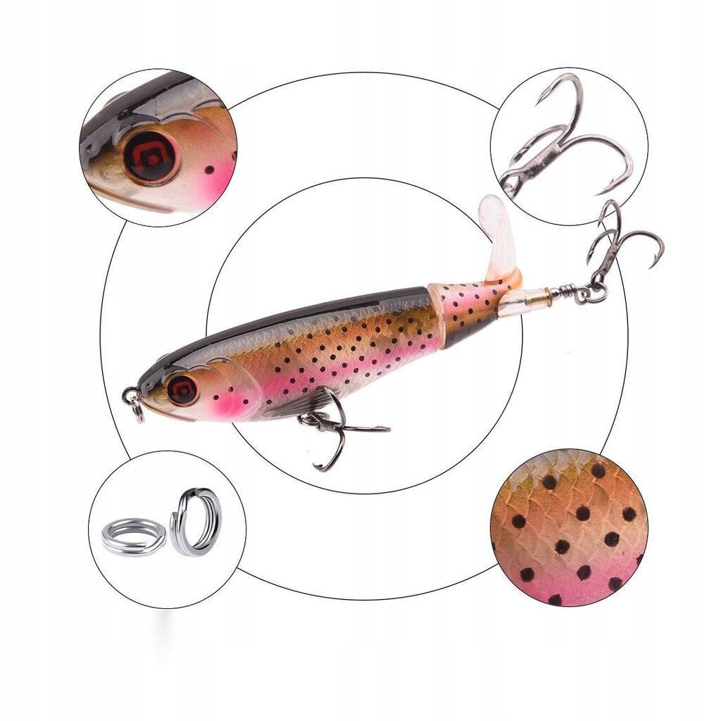 Viehe Sum Popper Flopper Whopper XL 10cm 17g hinta ja tiedot | Vieheet ja uistimet | hobbyhall.fi