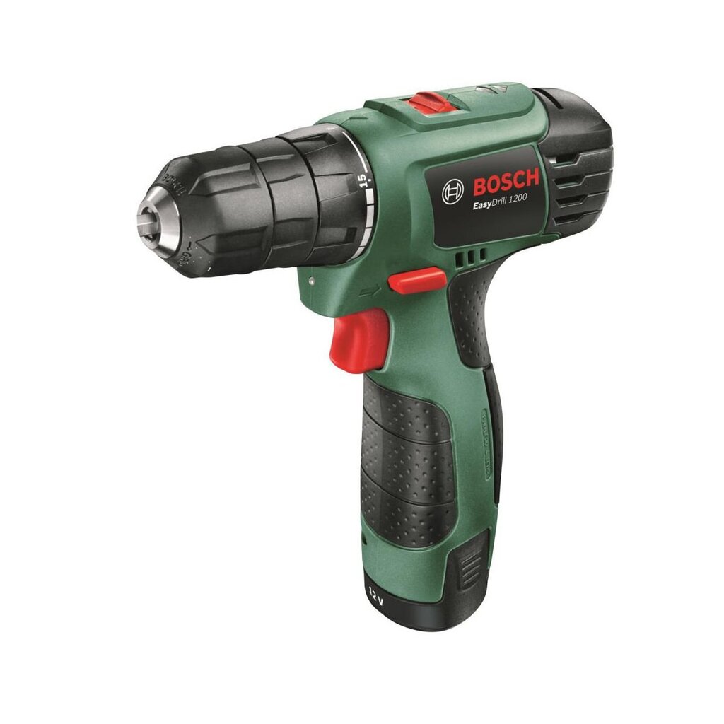 Li-ion akulla porakone/ruuvinväännin Bosch EasyDrill 1200 (2 x 1,5 Ah) hinta ja tiedot | Akkuporakoneet ja ruuvinvääntimet | hobbyhall.fi