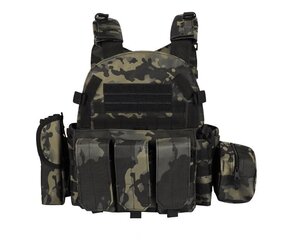 SOTILASTAPAHTUMA TAKTINEN LIIVI 600D MOLLE KUORMAUKSET Musta Camo hinta ja tiedot | Metsästystarvikkeet | hobbyhall.fi