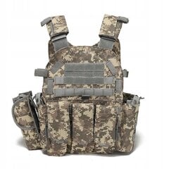 SOTILASTAPAHTUMA TAKTINEN LIIVI 600D MOLLE KUORMAUKSET Vihreä Camo hinta ja tiedot | Metsästystarvikkeet | hobbyhall.fi