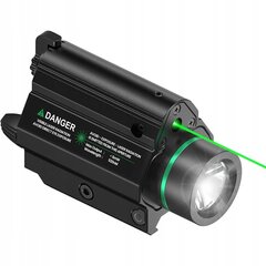 Taskulamppu LASER GREEN 1000lm SENSOR ASG GLOCK aseeseen Picatinny. hinta ja tiedot | Metsästystarvikkeet | hobbyhall.fi