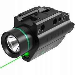 Taskulamppu LASER GREEN 1000lm SENSOR ASG GLOCK aseeseen Picatinny. hinta ja tiedot | Metsästystarvikkeet | hobbyhall.fi