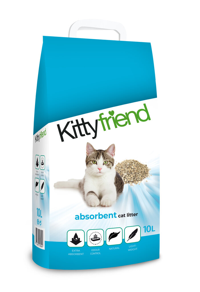 Kitty Friend Absorbent imukykyinen kuivike kissoille, 2 x 10 l hinta ja tiedot | Kissanhiekka | hobbyhall.fi