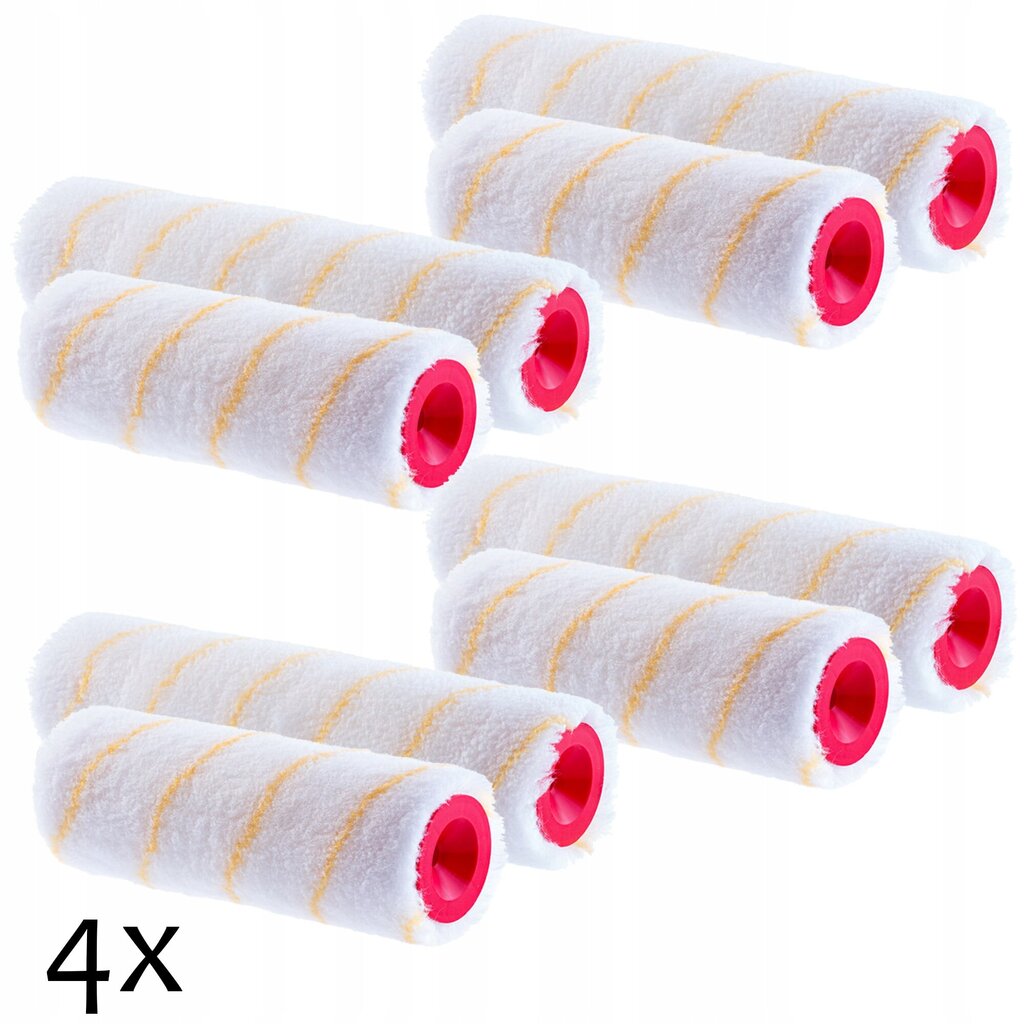 Paint Roller Spare Short Hair 20 ja 25 cm 4 kpl hinta ja tiedot | Maalaustarvikkeet | hobbyhall.fi