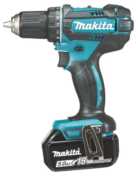 Makita DDF482RTJ -akkuporakone, 18 V / 2 x 5,0 Ah Li-ion hinta ja tiedot | Akkuporakoneet ja ruuvinvääntimet | hobbyhall.fi