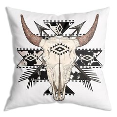 '1kpl boho cow print atsteek western härkä kallo pehmeät tyynynpäälliset tyynynpäälliset sisustus sohvasohvasänkyyn 45,72x45,72 cm' hinta ja tiedot | Koristetyynyt ja tyynynpäälliset | hobbyhall.fi