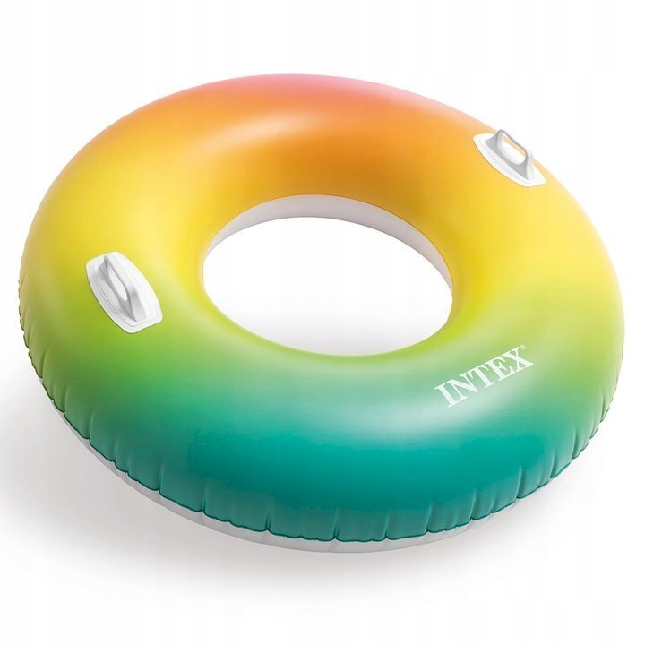 Puhallettava uintipyörä Rainbow, Intex 582021, 119 cm. hinta ja tiedot | Puhallettavat vesilelut ja uima-asusteet | hobbyhall.fi