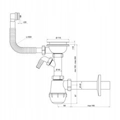 Pesuallasloukku ø 90 mm pullo, jossa on ylivuoto hinta ja tiedot | Vesilukot | hobbyhall.fi