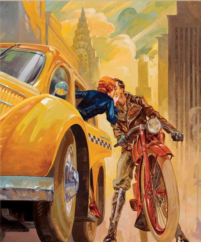 Maalaus numeroiden mukaan "A kiss in a taxi" 30x40 hinta ja tiedot | Maalaa numeroiden mukaan | hobbyhall.fi