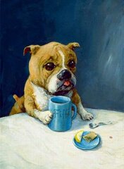 Maalaus numeroiden mukaan "Bulldog's breakfast" 30x40 hinta ja tiedot | Maalaa numeroiden mukaan | hobbyhall.fi