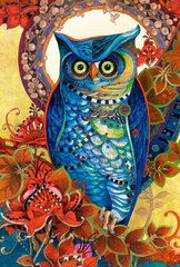 Maalaus numeroiden mukaan "Owl in flowers" 30x40 hinta ja tiedot | Maalaa numeroiden mukaan | hobbyhall.fi