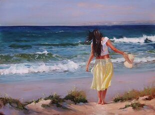 Maalaus numeroiden mukaan "Walk on the beach" 30x40 hinta ja tiedot | Maalaa numeroiden mukaan | hobbyhall.fi