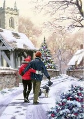 Maalaus numeroiden mukaan "A walk at Christmas" 40x50 hinta ja tiedot | Maalaa numeroiden mukaan | hobbyhall.fi