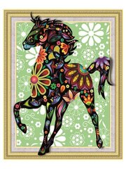 Timanttimosaiikki "Colourful horse" 40x50cm hinta ja tiedot | Timanttimaalaukset | hobbyhall.fi