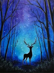 Timanttimosaiikki "Nocturnal deer" 30x40cm hinta ja tiedot | Timanttimaalaukset | hobbyhall.fi