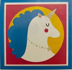 Timanttimosaiikki "A unicorn with necklaces" 15x15cm hinta ja tiedot | Timanttimaalaukset | hobbyhall.fi