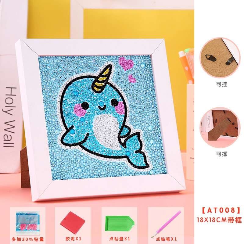 Timanttimosaiikki "Narwhal" 15x15cm hinta ja tiedot | Timanttimaalaukset | hobbyhall.fi