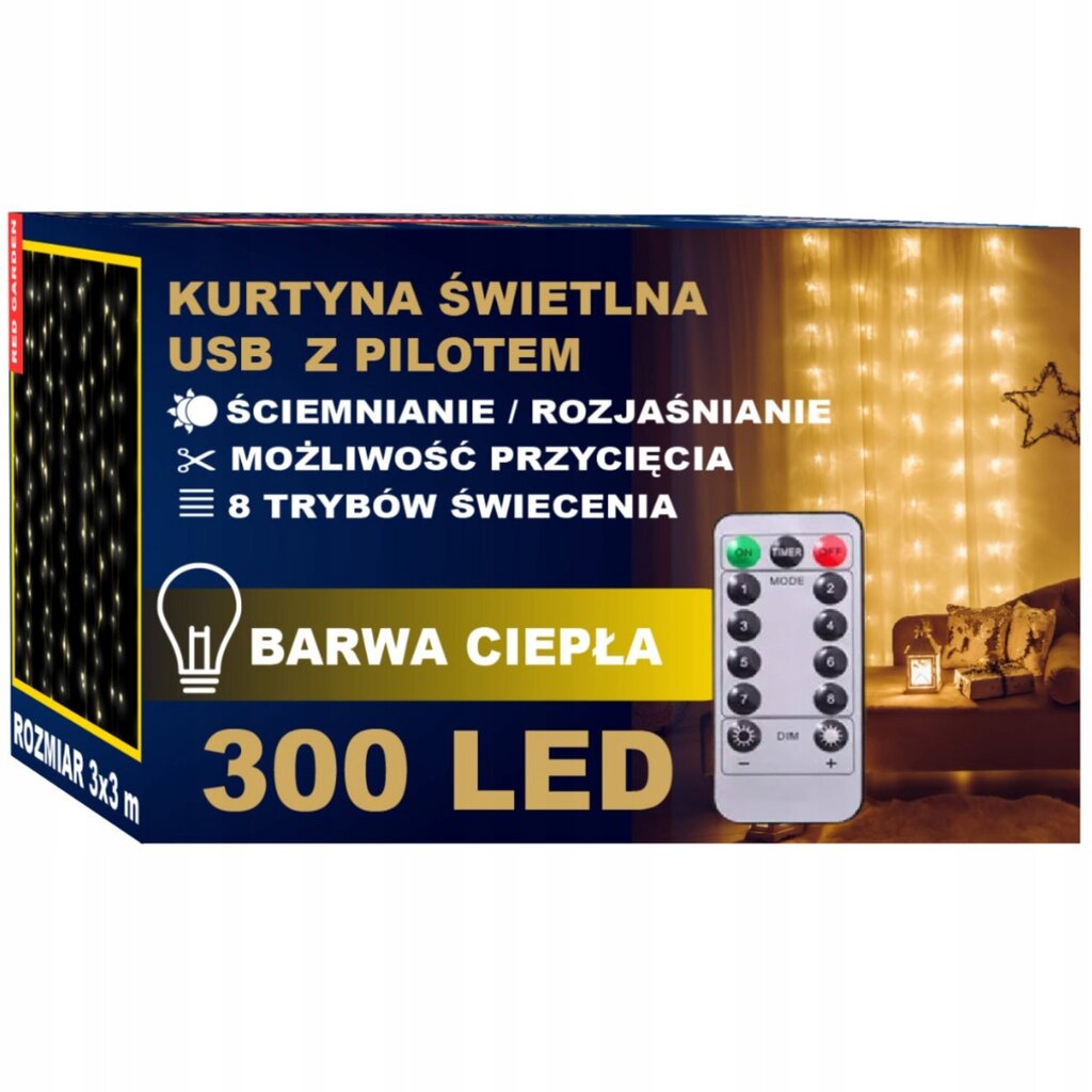 Led-valoverho 300 Usb-riippuvalaisimet 3x3M sisällä ja ulkona hinta ja tiedot | Puutarha- ja ulkovalot | hobbyhall.fi