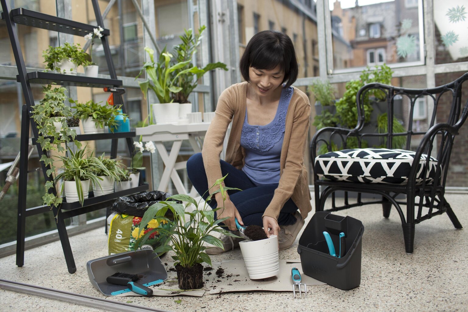 Puutarhatyökalusarja parvekkeelle ja terrassille Gardena City Gardening hinta ja tiedot | Puutarhatyökalut | hobbyhall.fi