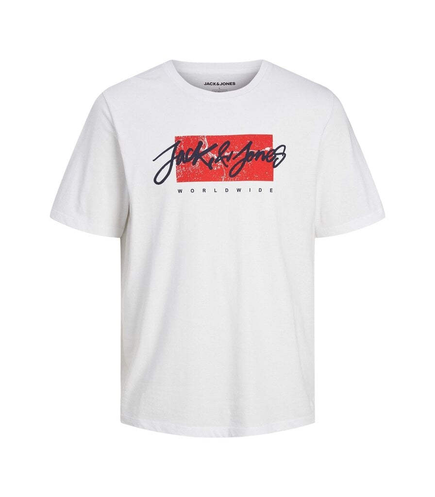 Jack & Jones lasten T-paita 12259391*03, valkoinen 5715606111283 hinta ja tiedot | Naisten T-paidat | hobbyhall.fi