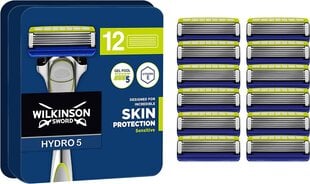 Vaihtoterät Wilkinson Sword Hydro 5, 12 kpl hinta ja tiedot | Parranajo ja karvanpoisto | hobbyhall.fi