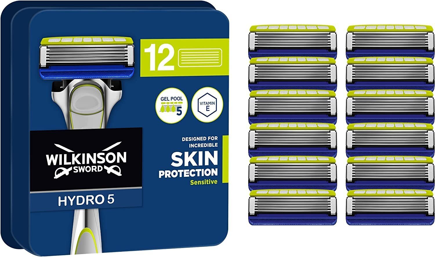 Vaihtoterät Wilkinson Sword Hydro 5, 12 kpl hinta ja tiedot | Parranajo ja karvanpoisto | hobbyhall.fi