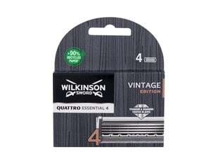 Varaterät Wilkinson Sword Quattro Essential 4 Vintage Edition, miehille, 1 kpl hinta ja tiedot | Parranajo ja karvanpoisto | hobbyhall.fi