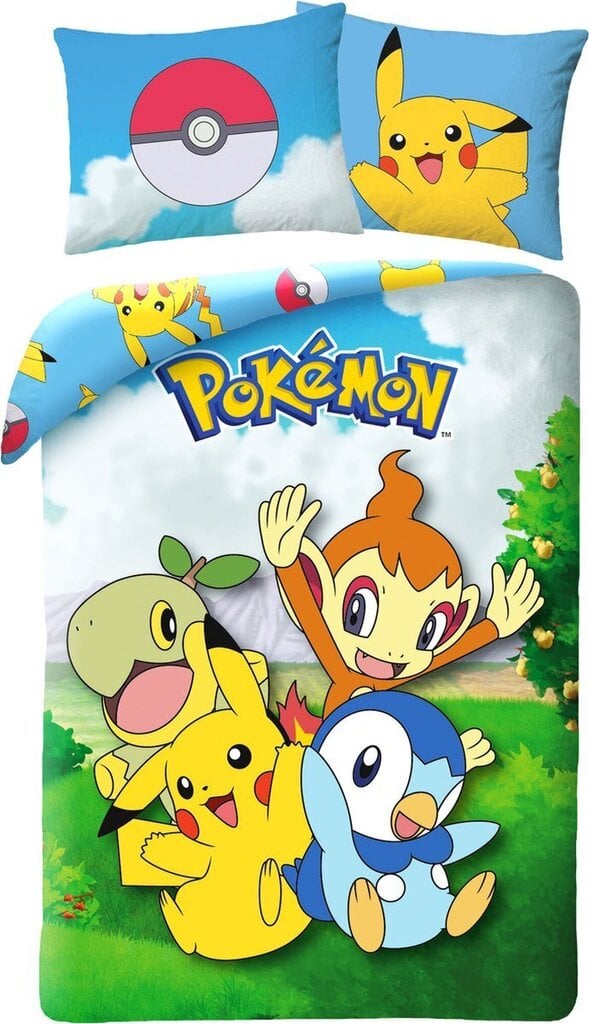 Pussilakanasetti Pokemon 140×200cm + tyynyliina 70x90 cm hinta ja tiedot | Vuodevaatteet lapsille | hobbyhall.fi