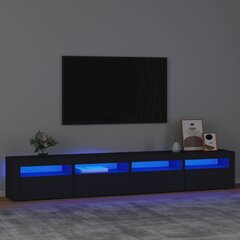 TV-kaappi LED-valolla, musta, 240 x 35 x 40 cm hinta ja tiedot | TV-tasot | hobbyhall.fi